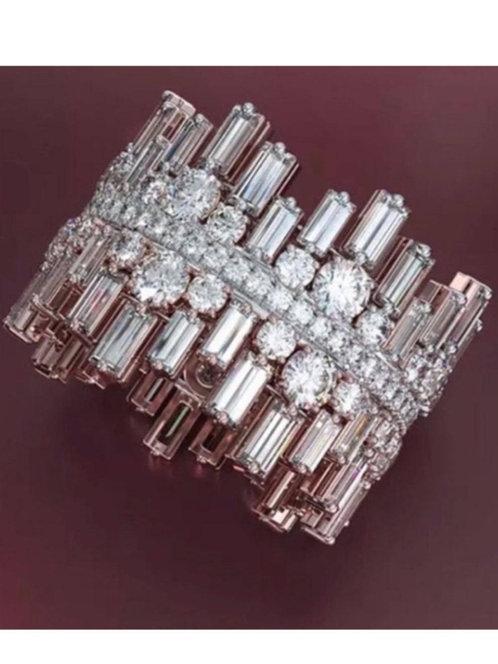 Elegant Silver & Crystal Multi-Row Statement Ring -10